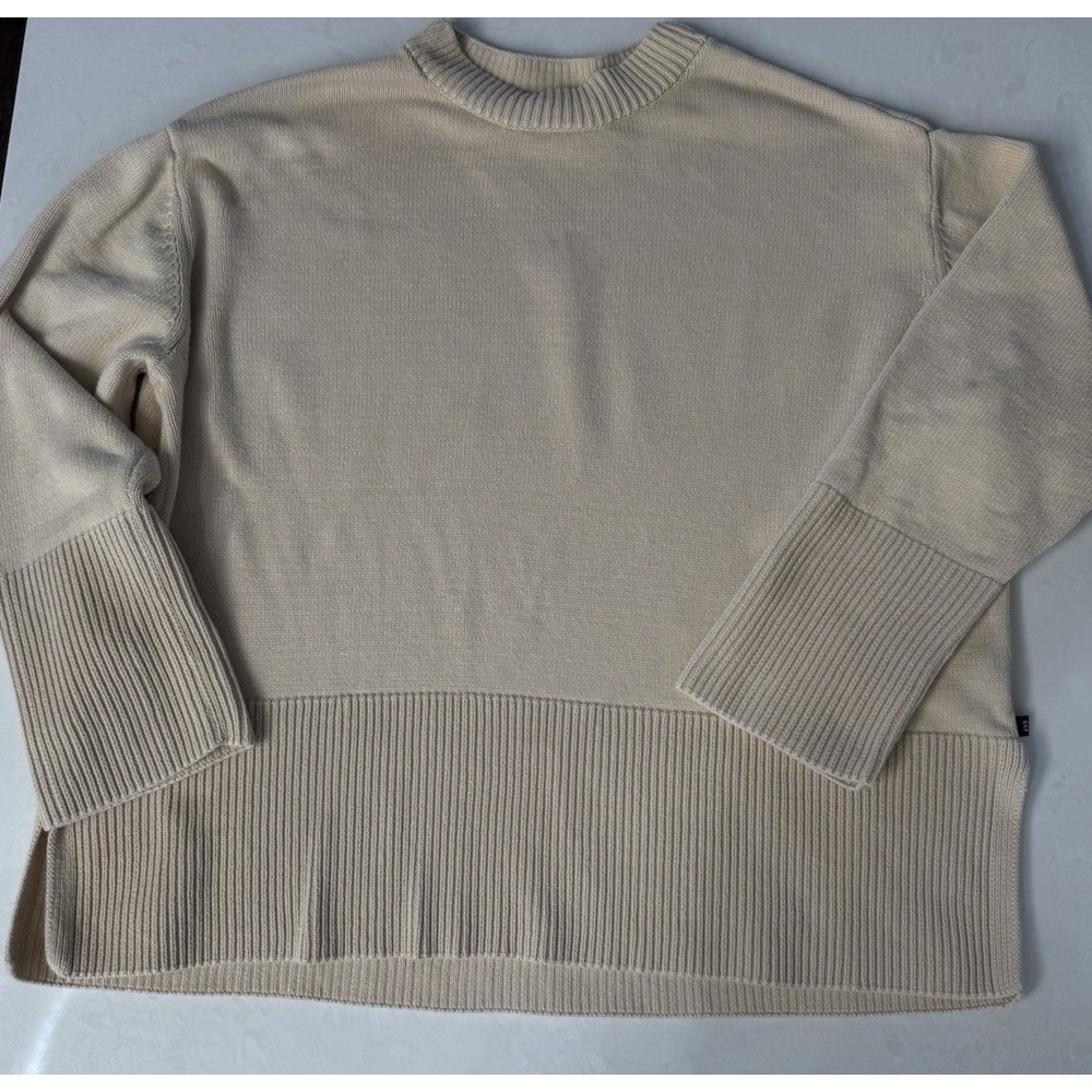 Gap Sweater Womens Crew Neck Size XXL Boxy Neutral Beachy Pullover Classic